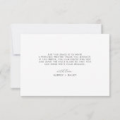 Personalisierte kalligraphische Hochzeit Vielen Da Dankeskarte (Rückseite)