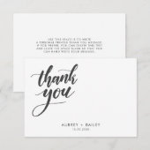 Personalisierte kalligraphische Hochzeit Vielen Da Dankeskarte (Vorne/Hinten)
