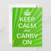 Personalisierte KALM DER KEEP - AUFZUBEWAHREN - gr Postkarte (Vorne/Hinten)