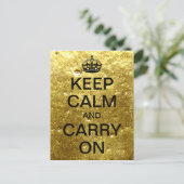 Personalisierte KALM DER KEEP und KARRIERE AUF - G Postkarte (Stehend Vorderseite)