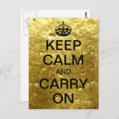 Personalisierte KALM DER KEEP und KARRIERE AUF - G Postkarte (Vorne/Hinten)