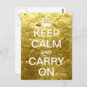 Personalisierte KALM DER KEEP und KARRIERE AUF - G Postkarte (Vorne/Hinten)