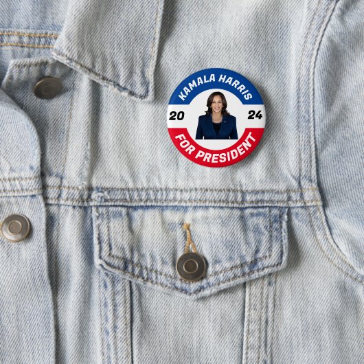 Personalisierte kamala hariss für den Präsidenten Button (Beispiel)