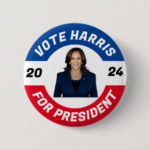 Personalisierte kamala hariss für den Präsidenten Button