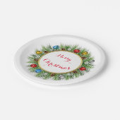 Personalisierte Kaminpapier-Platte Pappteller (Schrägansicht)