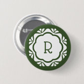 Personalisierte Kamm-Muschel-Schneeflocke-Initiale Button (Vorne & Hinten)