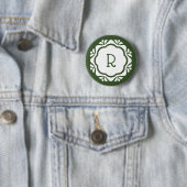 Personalisierte Kamm-Muschel-Schneeflocke-Initiale Button (Beispiel)