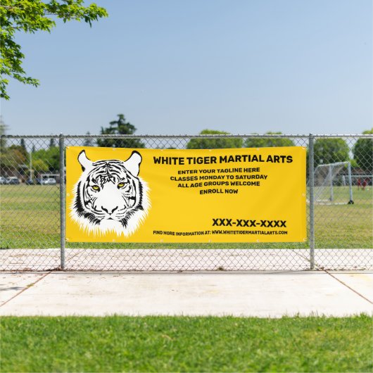 Personalisierte Kampfkunst des Weißen Tigers Banner (InSitu)