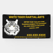 Personalisierte Kampfkunst des Weißen Tigers Banner (Horizontal)