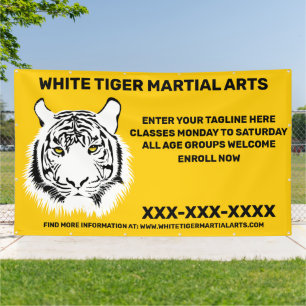 Personalisierte Kampfkunst des Weißen Tigers Banner