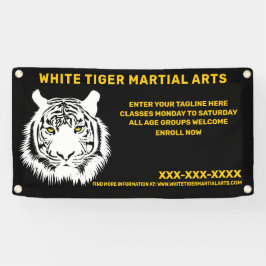 Personalisierte Kampfkunst des Weißen Tigers Banner