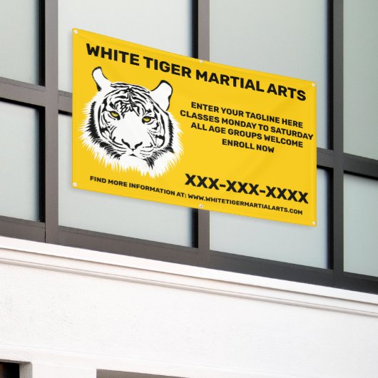 Personalisierte Kampfkunst des Weißen Tigers Banner (Äußeres Gebäude)