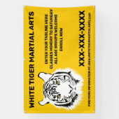 Personalisierte Kampfkunst des Weißen Tigers Banner (Vertikal)