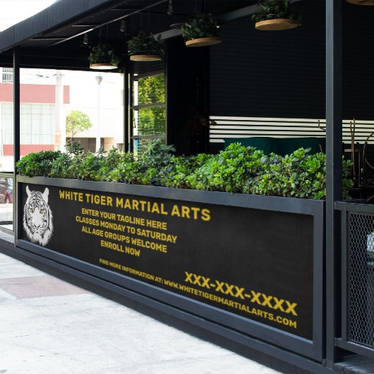 Personalisierte Kampfkunst des Weißen Tigers Banner