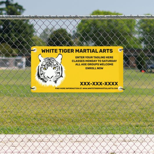 Personalisierte Kampfkunst des Weißen Tigers Banner (Insitu)