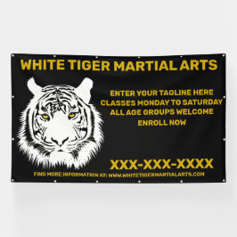 Personalisierte Kampfkunst des Weißen Tigers Banner