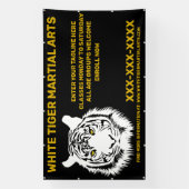 Personalisierte Kampfkunst des Weißen Tigers Banner (Vertikal)