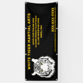 Personalisierte Kampfkunst des Weißen Tigers Banner (Vertikal)