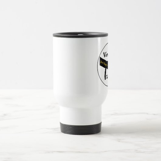 Personalisierte Kampfkunst Dritter Grad Schwarzer Reisebecher (Mittel)