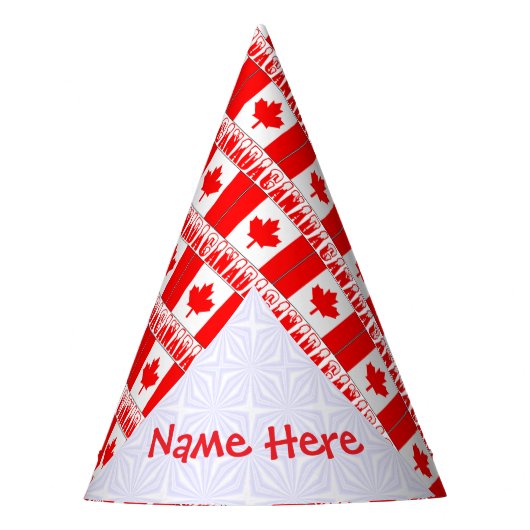 Personalisierte Kanada-Flagge Papier Partyhütchen (Vorderseite)