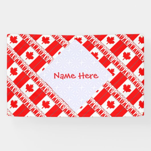 Personalisierte Kanada-Flagge-Party Banner (Horizontal)