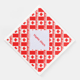 Personalisierte kanadische Flagge Party-Papier Ser Serviette