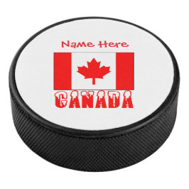 Personalisierte kanadische Flagge Patriotisch Eishockey Puck