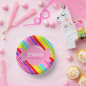 Personalisierte Kandy-Regenbogen-Papierschüsseln Pappteller (Party)