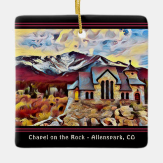 Personalisierte Kapelle am Rock Colorado Weihnacht Keramikornament