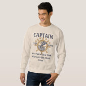 Personalisierte Kapitän-Crew Kapitän-erster Sweatshirt (Vorne ganz)