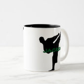 Personalisierte Karate-Tasse Zweifarbige Tasse (VorderseiteRechts)