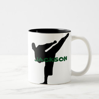 Personalisierte Karate-Tasse Zweifarbige Tasse
