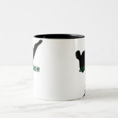 Personalisierte Karate-Tasse Zweifarbige Tasse (Mittel)