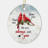 Personalisierte Kardinal-Gedenkgeschenke sind wir  Keramik Ornament (Links)