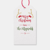 Personalisierte Kardinäle Weihnachtsgeschenke Tags Geschenkanhänger (Rückseite)