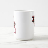 Personalisierte karierte Elch-Kaffee-Tasse Kaffeetasse (Mittel)