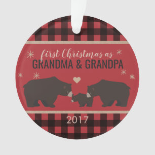 Personalisierte Karierte Grandelmütter-Acrylschmu Ornament
