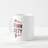 Personalisierte Karierte Schreiben der Herbstgesel Kaffeetasse (Vorderseite Links)