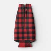 Personalisierte Karierte Weihnachten Flaschenkühler (Rückseite)