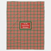 Personalisierte Karodecke Chic Rot Grün Weihnachte Fleecedecke (Vorderseite)