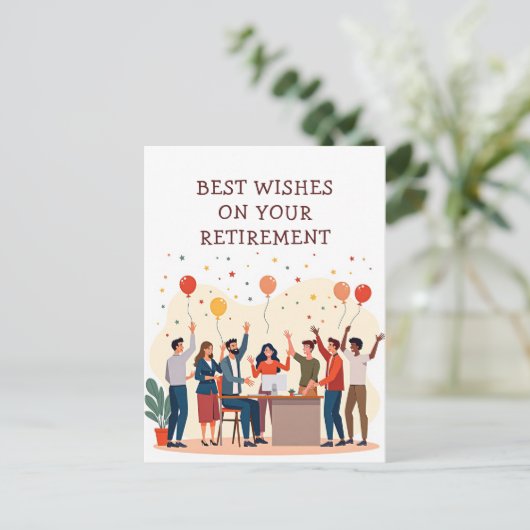 Personalisierte Karte - Abschiedskollegen (Stehend Vorderseite)