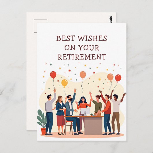 Personalisierte Karte - Abschiedskollegen (Vorne/Hinten)