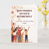 Personalisierte Karte - Abschiedskollegen (Gelbe Blume)