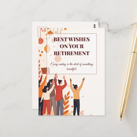 Personalisierte Karte - Abschiedskollegen (Vorderseite/Rückseite Beispiel)