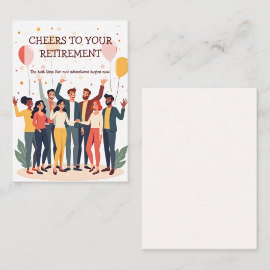 Personalisierte Karte - Abschiedskollegen (Vorne/Hinten)