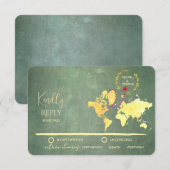 Personalisierte Karte der Hochzeitsreise der Liebe (Vorne/Hinten)