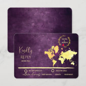 Personalisierte Karte der Liebesreise-Hochzeit (Vorne/Hinten)