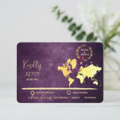 Personalisierte Karte der Liebesreise-Hochzeit (Stehend Vorderseite)