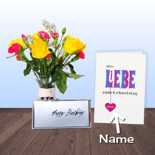 Personalisierte Karte des Namens LIEBE des