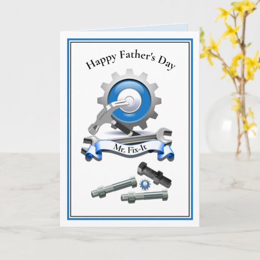 Personalisierte Karte des Vaters (Gelbe Blume)